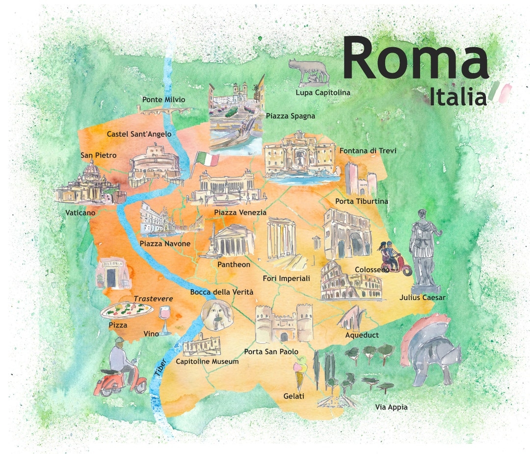 Printable Tourist Map Rome