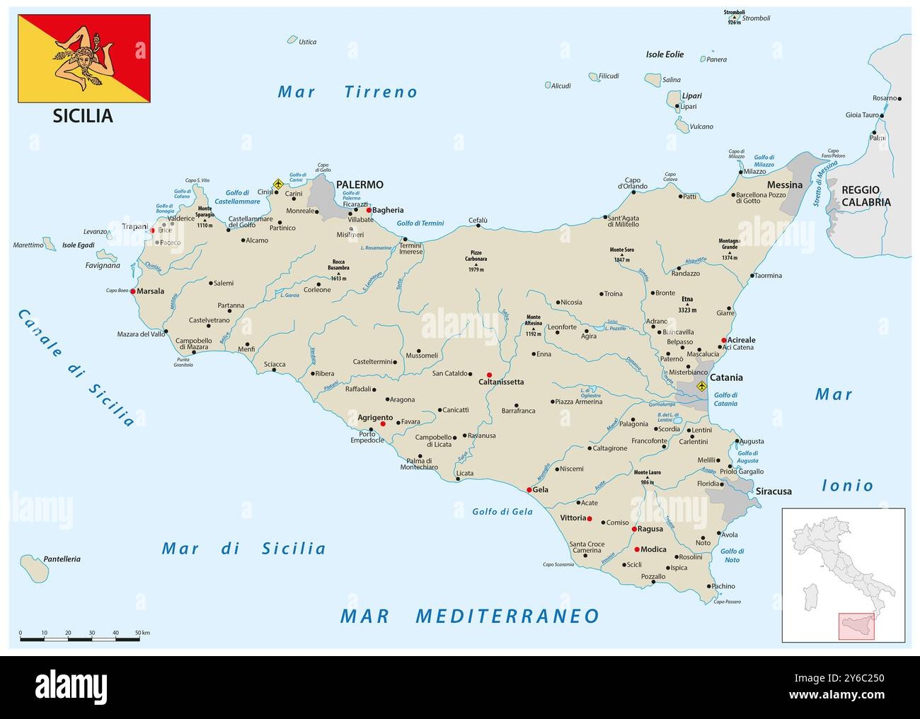 Sicily Map Outline Hi res Stock Photography And Images Alamy