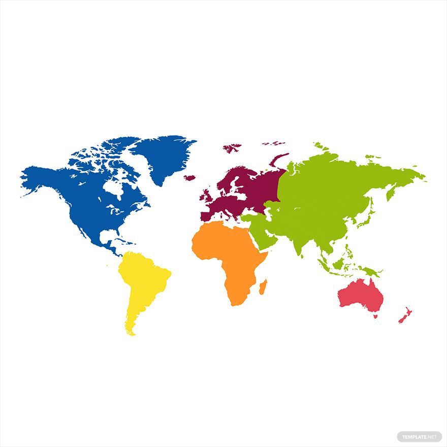 Simple Printable World Map