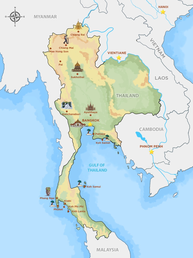 Printable Thailand Map