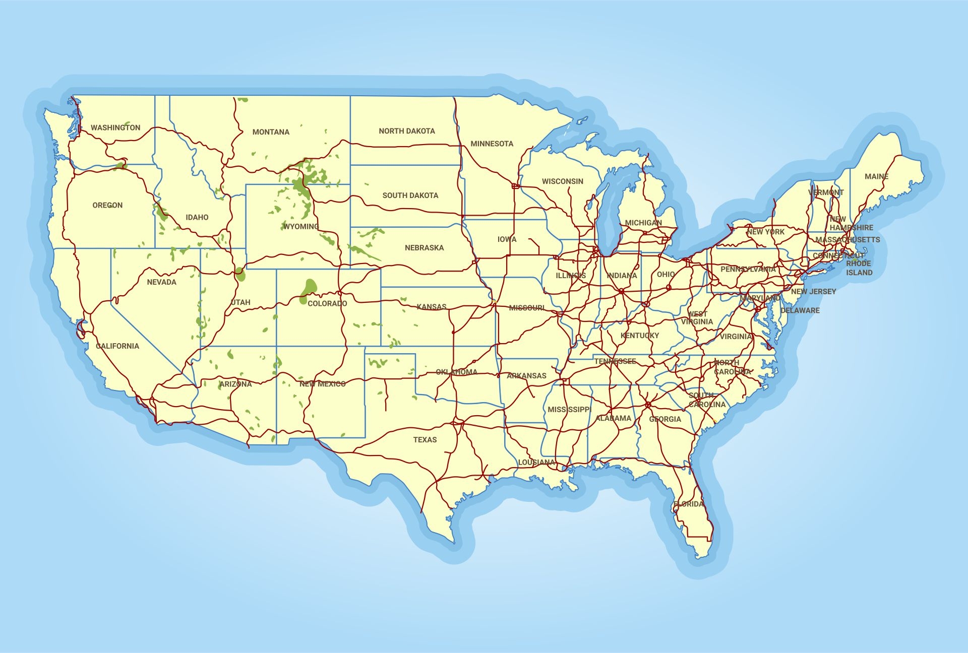 US Road Maps 10 Free PDF Printables Printablee Worksheets Library
