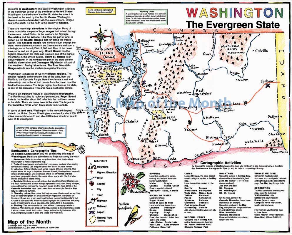 Washington Map Printable