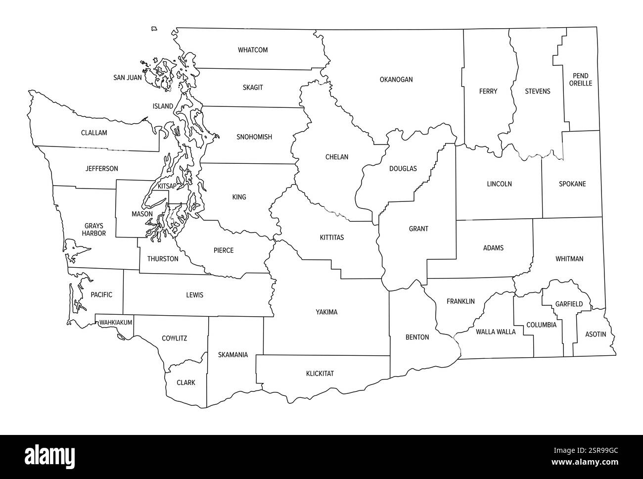 Printable Map Of Washington
