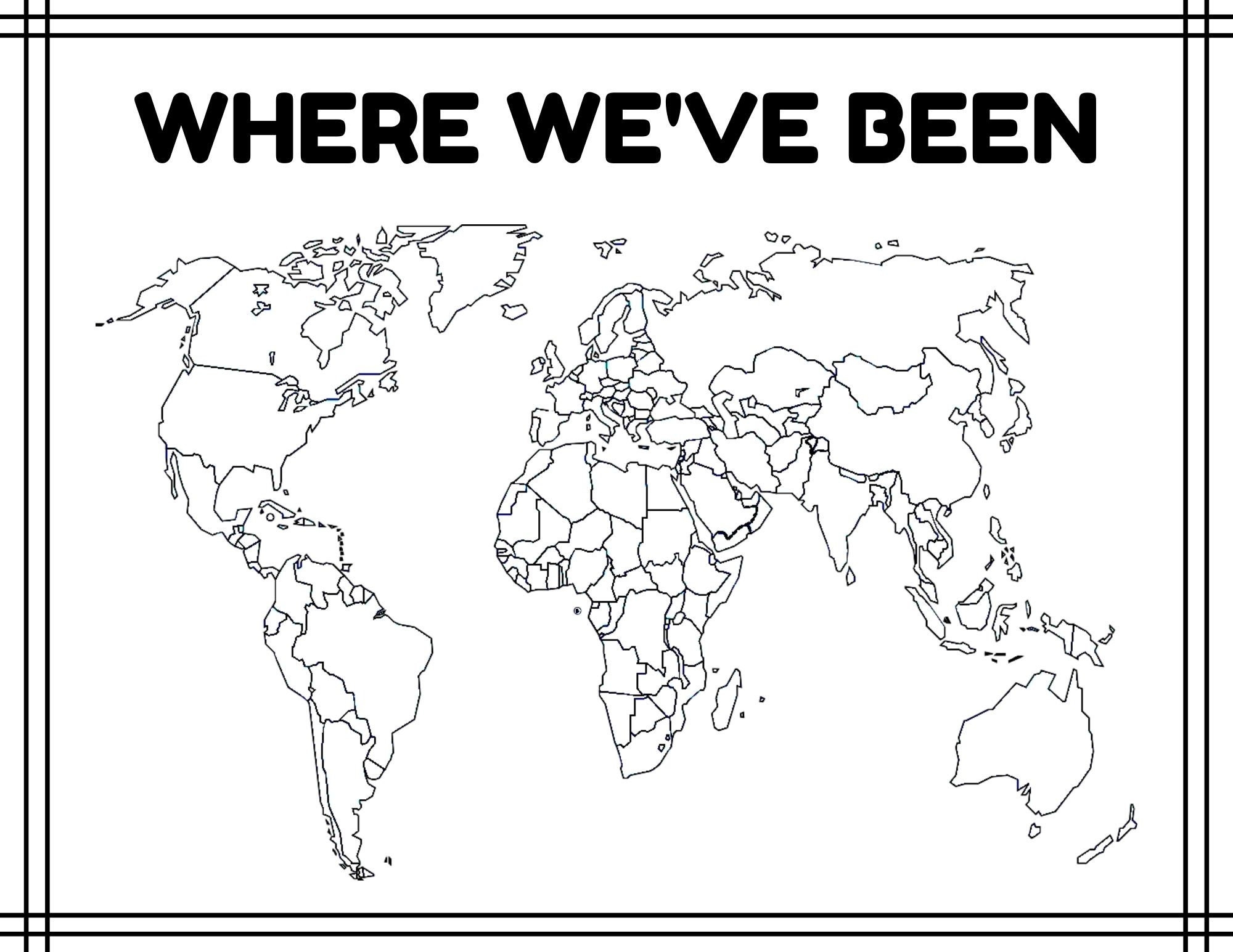 Pictures Of The World Map Printable