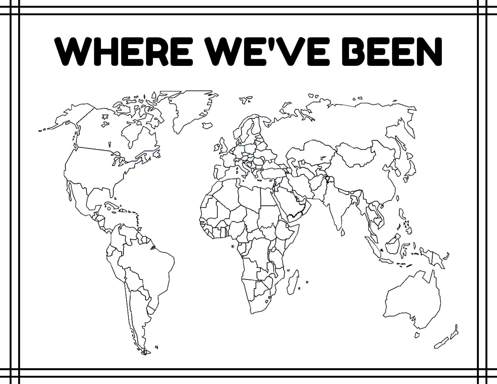 World Map Printables