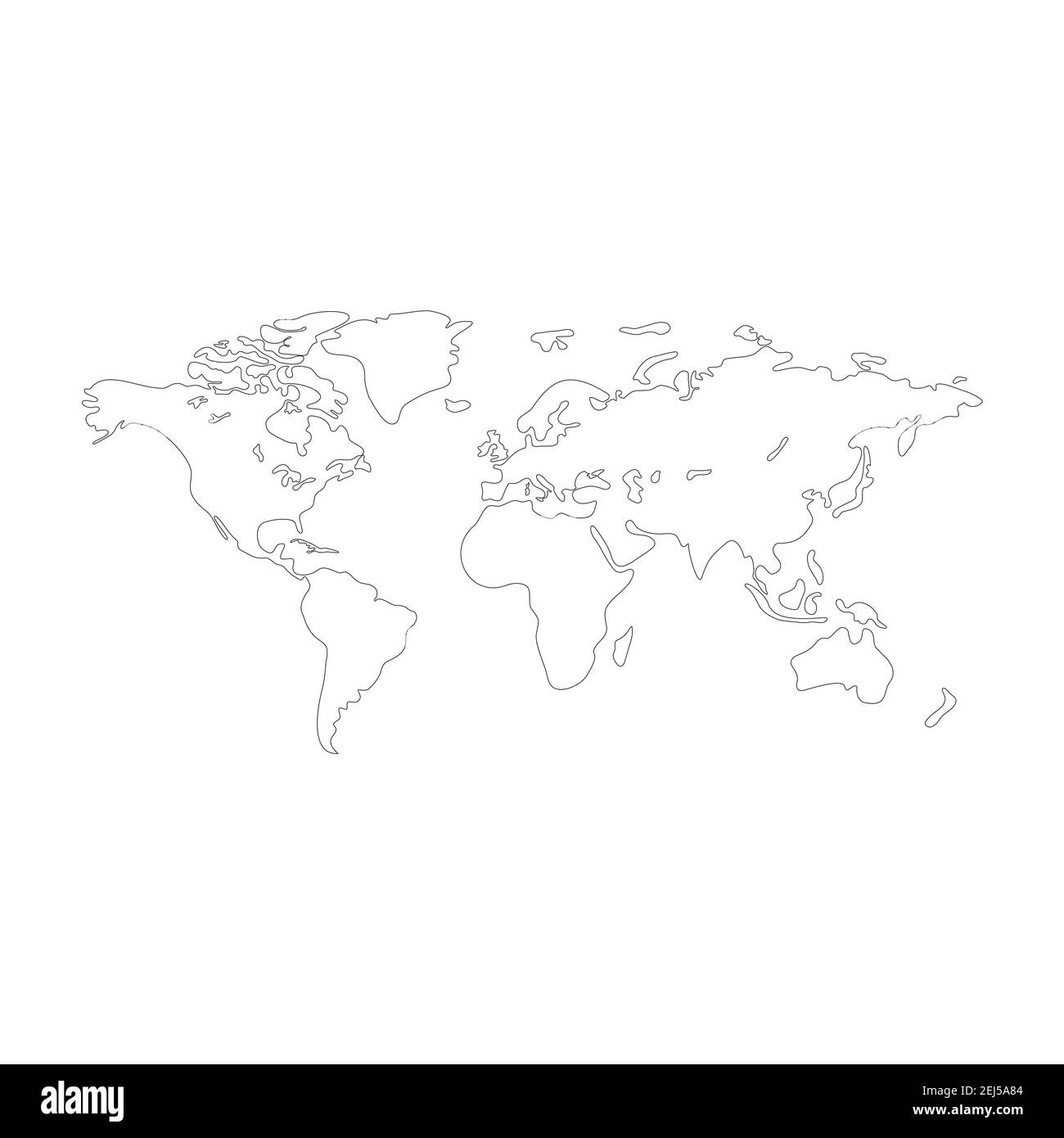 World Map Outline Hi res Stock Photography And Images Alamy