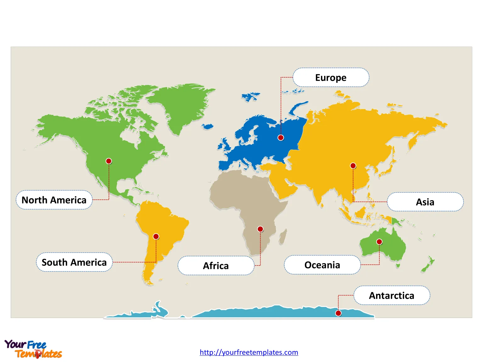 Printable World Map With Continents